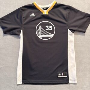 Adidas Kevin Durant 35 Warriors Jersey Youth L Black NBA Golden State Shirt